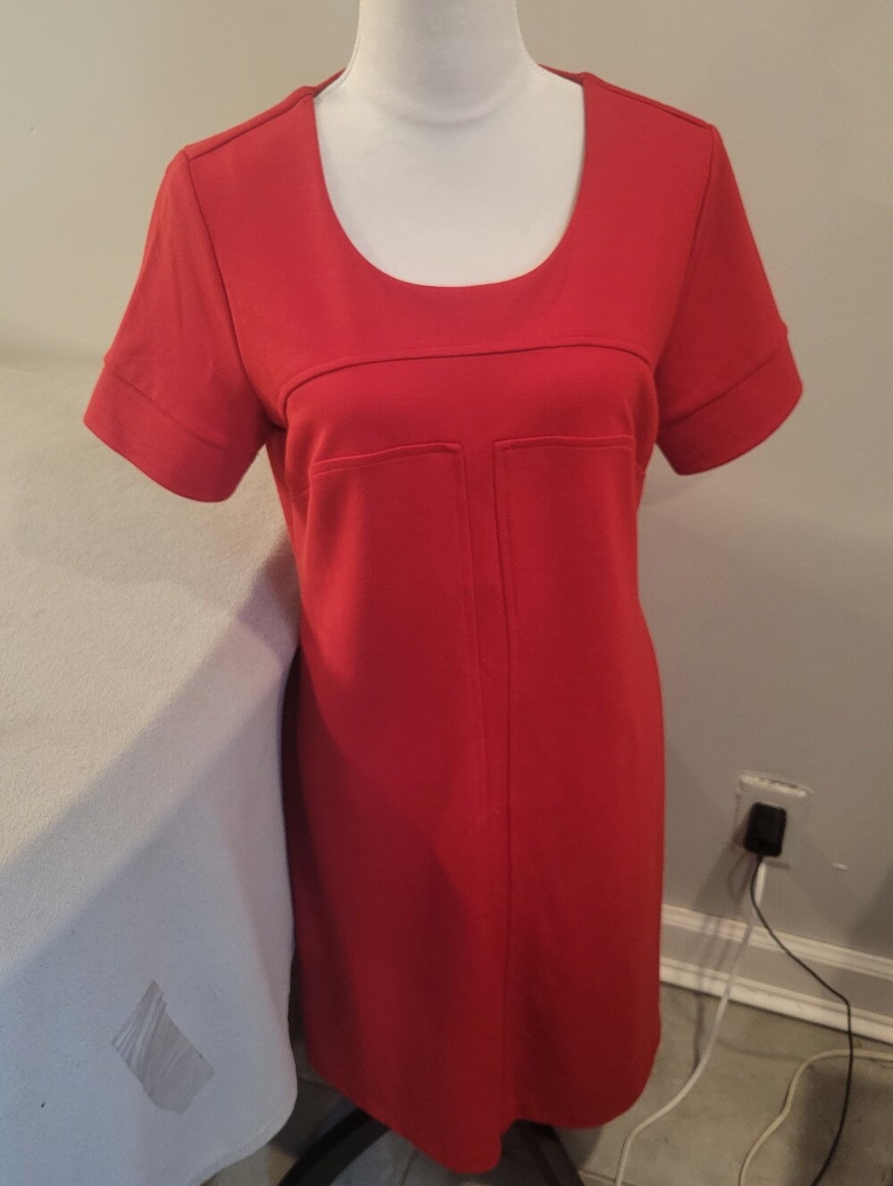 Adrienne Vittadini Red Women Dress Size Medium